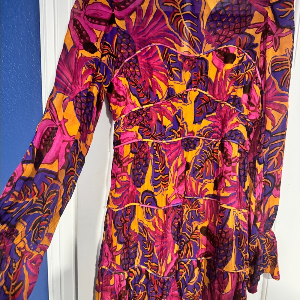 FARM Rio Colorful Long Sleeve Dress - Picture 3 of 3